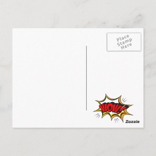 新聞のスーパーヒーロー誕生日パーティーの写真 ポストカード (裏面)