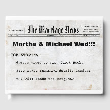 新聞のテーマ結婚のゲストブック