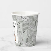 新聞のハッピーバースデー写真 紙コップ (左)