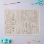 新聞のフランスのヴィンテージの古い切り離 薄葉紙 (クラフト)