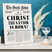 新聞のヘッドライン・クリスマス フォトプラーク (側面)