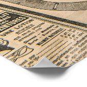 新聞のページとアンティーク広告の。ヴィンテージ ポスター (角)