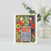 新聞のポスターBerliner Tageblatt, 1899 ポストカード (スタンド正面)