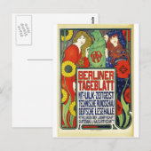 新聞のポスターBerliner Tageblatt, 1899 ポストカード (正面/裏面)
