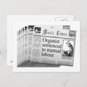 新聞のポストカード(英国綴り) ポストカード (正面/裏面)