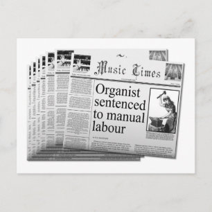 新聞のポストカード(英国綴り) ポストカード
