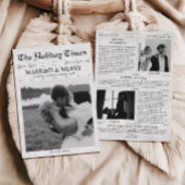 新聞のメリークリスマスと結婚した3枚の写真 シーズンカード