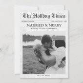 新聞のメリークリスマスと結婚した3枚の写真 シーズンカード (正面)