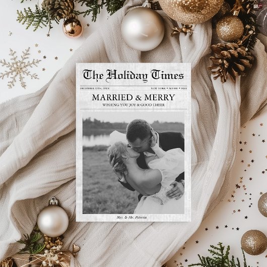 新聞のメリークリスマス結婚したと新着写真 シーズンカード