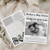 新聞のユニークなデザイン 楽しい写真 お父さんの日