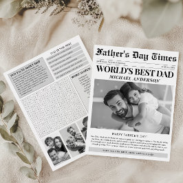 新聞のユニークなデザイン 楽しい写真 お父さんの日