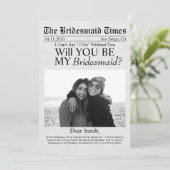 新聞のユニークカスタム写真の花嫁の提案 招待状 (スタンド正面)