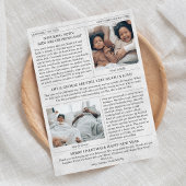 新聞のユニーククリスマス写真コラージュ シーズンカード