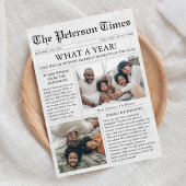 新聞のユニーククリスマス写真コラージュ シーズンカード