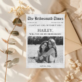 新聞のユニーク花嫁介添人の提案写真 招待状