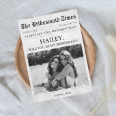 新聞のユニーク花嫁介添人の提案写真 招待状