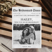 新聞のユニーク花嫁介添人の提案写真 招待状