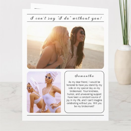 新聞のユニーク花嫁介添人の提案情報 カード (裏面)