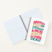 新聞のラジオやテレビの広がりが広がっている ノートブック (内部)