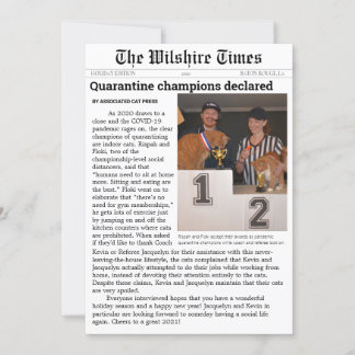 新聞の休暇お知らせカードまたは発表カード シーズンカード