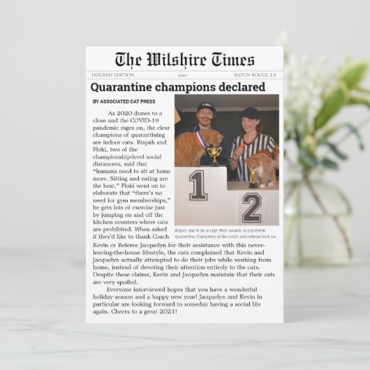 新聞の休暇カードまたはお知らせカード シーズンカード (スタンド正面)