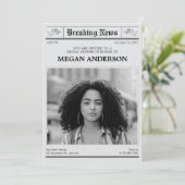 新聞の写真 結婚前お披露目パーティー 招待状 (スタンド正面)