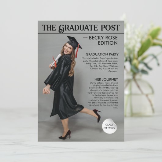 新聞の卒業招待状が発表される 招待状 (スタンド正面)