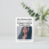 新聞の名刺、アフリカのヘアブレイディング コーリングカード (スタンド正面)