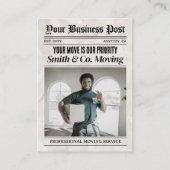 新聞の名刺、梱包および移動サービス コーリングカード (正面)