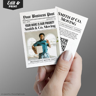 新聞の名刺、梱包および移動サービス コーリングカード