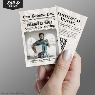 新聞の名刺、梱包および移動サービス コーリングカード