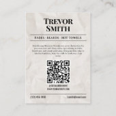 新聞の名刺、理容師&グルーミングスタイリスト コーリングカード (裏面)