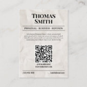 新聞の名刺、税準備サービスプロ コーリングカード (裏面)