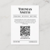 新聞の名刺、税準備サービスプロ コーリングカード (裏面)