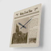 新聞の壁掛け時計 スクエア壁時計 (傾斜)
