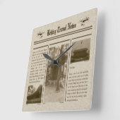 新聞の壁掛け時計 スクエア壁時計 (傾斜)