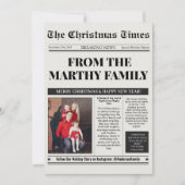 新聞の年間総覧写真コラージュクリスマス シーズンカード (正面)