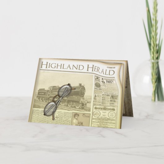 新聞の挨拶とノート カード (正面)