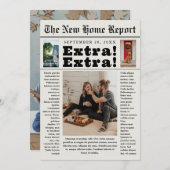 新聞の新しいホーム写真の移動 案内状 (正面/裏面)