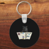 新聞の最新ニュース 黒猫 オー・ジュルナル _1  キーホルダー (正面)