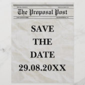 新聞の白黒おもしろい写真の日付を保存 チラシ (裏面)