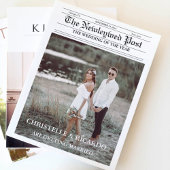 新聞の結婚お知らせ＆プログラムのインフォグラフィック 招待状
