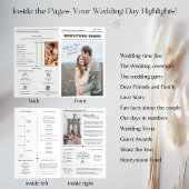 新聞の結婚インフォグラフィックプログラム折り畳み カード