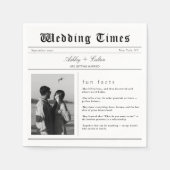 新聞の結婚式に関するユニークな写真の面白い事実 スタンダードカクテルナプキン (正面)