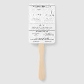 新聞の結婚式の日プログラム結婚のタイムライン ハンドファン (裏面)