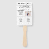 新聞の結婚式の日プログラム結婚のタイムライン ハンドファン (正面)