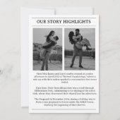 新聞の結婚式の日付を保存 セーブザデート (裏面)