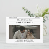 新聞の結婚式延期日案内状 セーブザデート (スタンド正面)