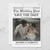 新聞の結婚式延期通知 セーブザデート (正面)