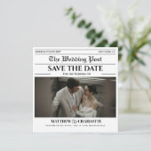 新聞の結婚式延期通知 セーブザデート (スタンド正面)